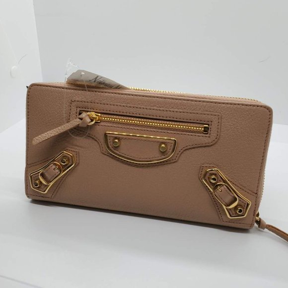 Metallic Pink Classic Edge Continental Zip Wallet - Picture 4 of 6